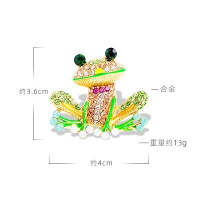 New Fashion Cartoon Oil Drip Frog Brooch Versatile Enamel Corsage Clothing Accessories Corsage Women