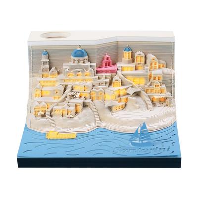 Nyhet Skapelse Figurer 3D Anteckningskalender Dekoration Hantverk Byggmodell Presentpapper Träsnideri Anteckningsblock Miniatyrer Rumsdekor