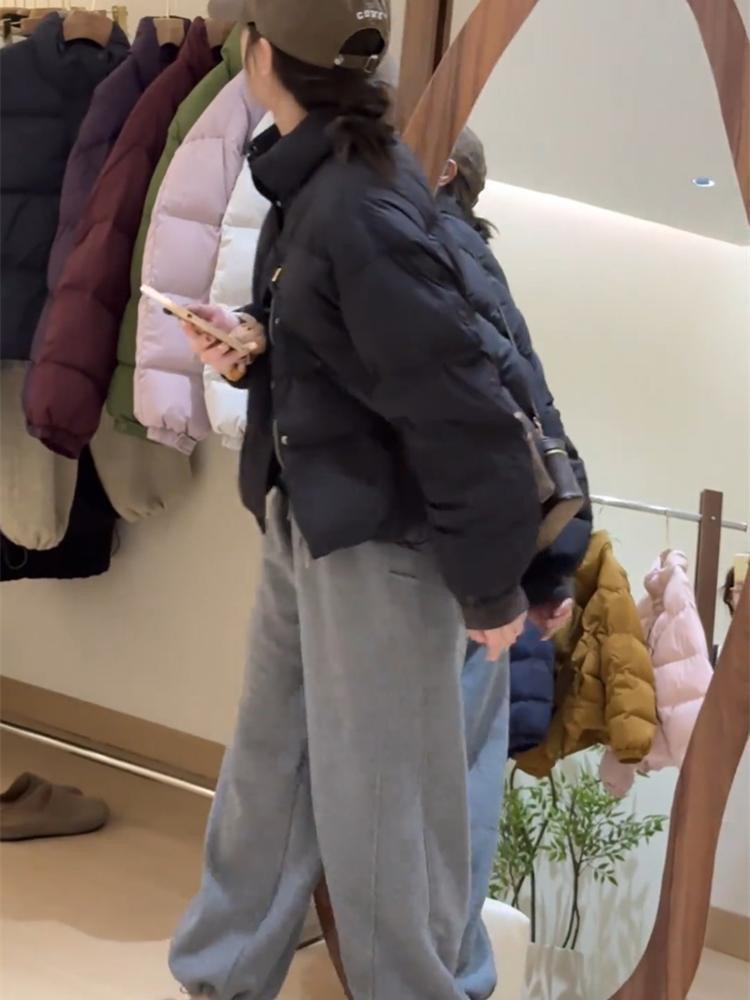 Women's 2024 Winter Down Cotton Short Stand-Up Collar Loose-Fit Jacket