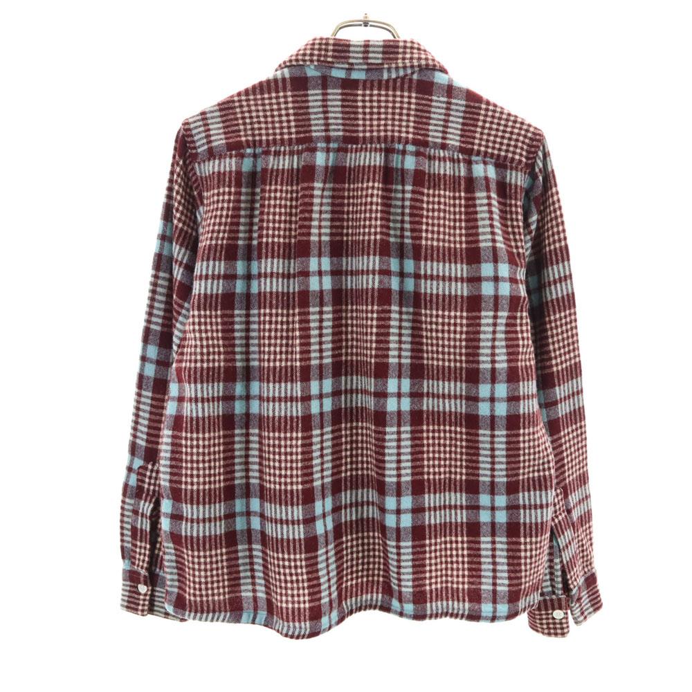 VAN HEUSEN 50. léta 60. léta Límec na rozepínání Vintage krabicová silueta Kostkovaný vzor Dlouhý rukáv Košile s límcem na rozepínání Pánská Použitá