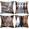 Cute Cat Pillows With Different Cat Images For Home Polyester pillowcase, sofa decorative cushion cov Headboard Pillow