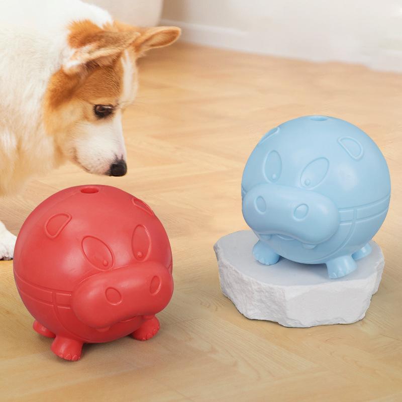 Durable Rubber Chew Toy for Dogs Funny Animal Shaped Teeth Cleaning Gnawing Sound Dog Interactive Toy English Bulldog Stuff