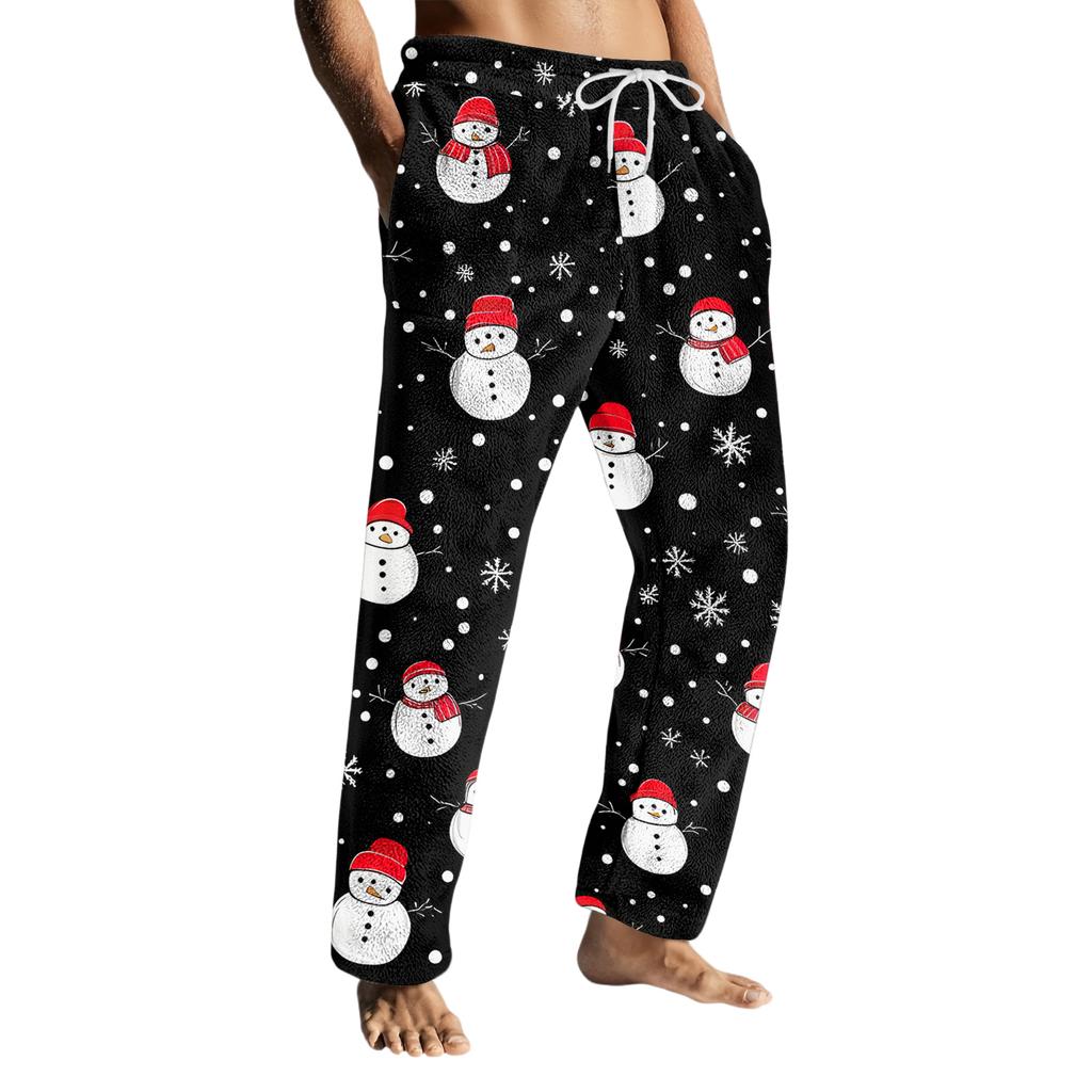Erkek Büzgü Cepli Flanel Pantolon Ev Giyimi Pijama Pantolonu