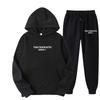 Independent Station Europe and the United States popular women's clothing letter printing hooded sweater fashion casual hair grabbing trousers set