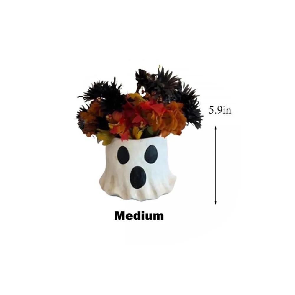 Halloween Decoration Mud Pie Paper Mache Halloween Ghost Treat Buckets Trick Or Treat Kids Gift Packaging Resin Ornaments