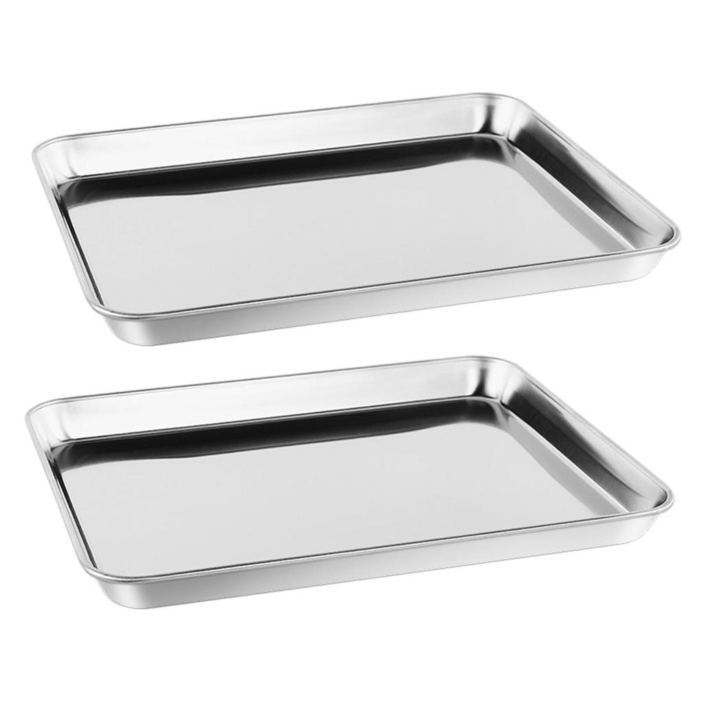 Stainless Steel Baking Tool Pastry Nonstick Easy to Clean Metal Pans Serving Platter Oven Baking Tray for Restaurant Party