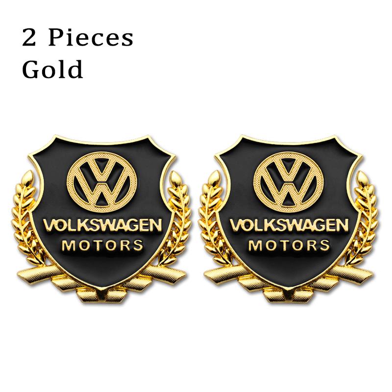 2Pcs Car Badge Body Trunk Metal Sticker For Volkswagen VW Polo Golf Touareg Passat Magotan Tiguan Auto Window Decal Accessories CWS1 