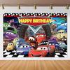 Disney Pixar Cars Lightning Mcqueen photo background for birthday party, studio photo background for kids, babies and baby welcome parties, AS41