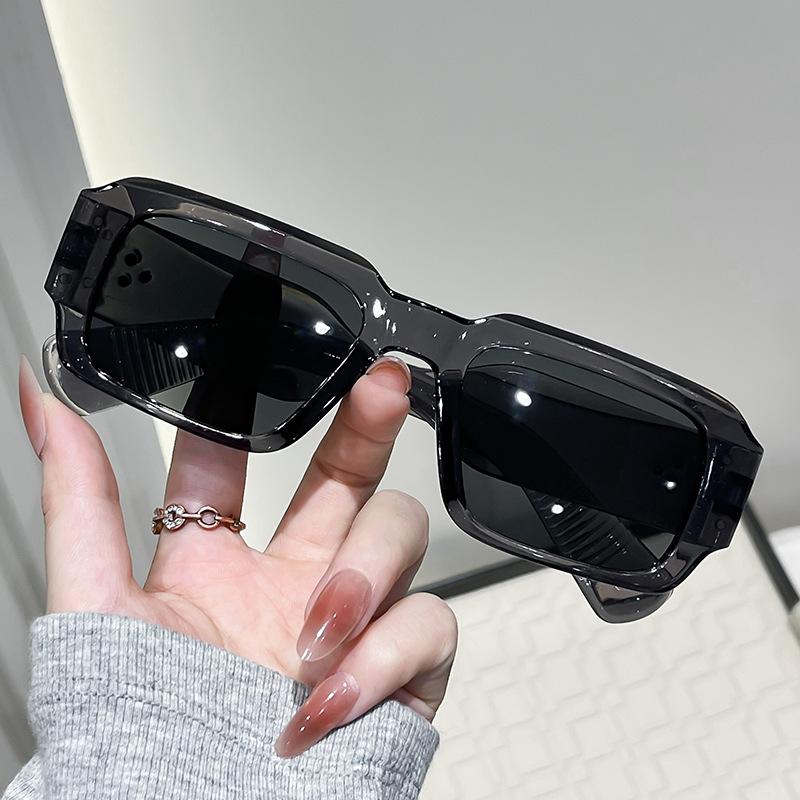 Trend Vintage Rectangle Sunglasses Men Women High End Large Frame Square Sun Glasses Fashion Brand Designer Shades Uv400