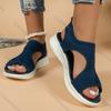 Comemore Women Summer Shoes New Mesh Fish Platform Sandals Women's Open Toe Wedge Sandals Ladies Light Casual Sandales Shoes