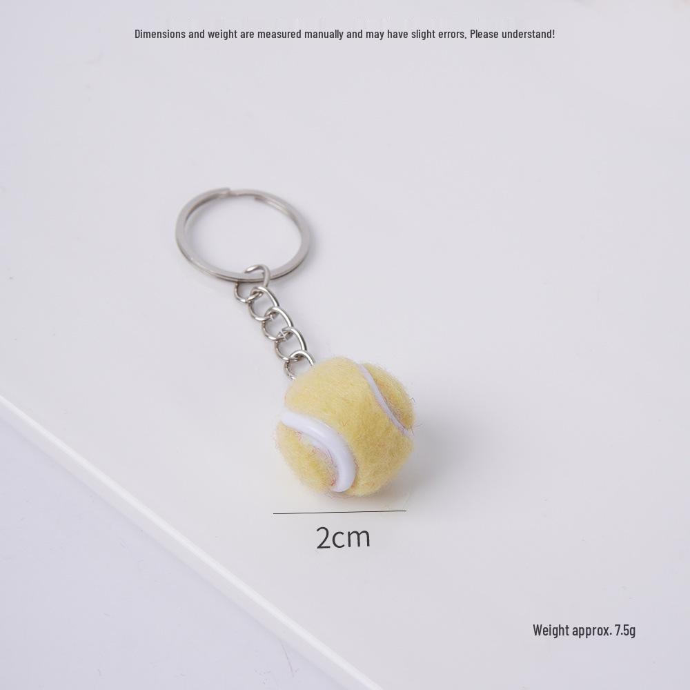 2cm Mini Tennis Ball Toy Keyring Backpack Pendant & Earrings Souvenir
