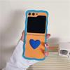 For Samsung Galaxy Z Flip 3 4 5 Phone Case 3D Love Heart Hand Rope Wave Shockproof Cover For Samsung Z Flip3 Flip4 ZFlip5