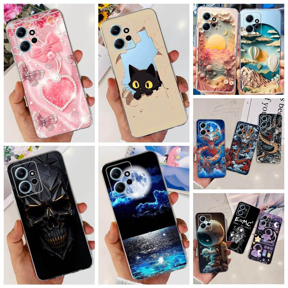 For Xiaomi Redmi Note 12 Pro 4G 5G Note 12s 12r Back Cover Phone Case Soft Clear Silicone Shockproof Protection Funda Coque Capa