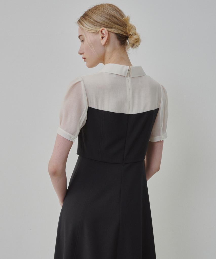 Ollibeudeollibeu See-Through Layered Flare Dress Ow6Mo4040