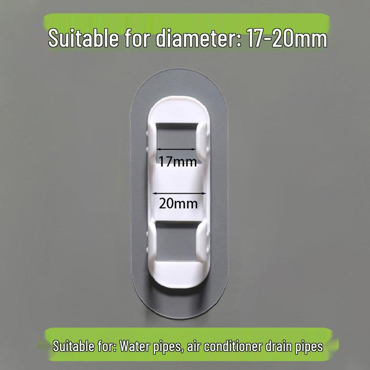 Pipe Clamp: No-Drill, Nail-Free Adhesive Clip for Household Drainage (4/6-Point)