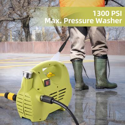 Elektrická tlaková myčka 1300 PSI Max. Přenosná vysokotlaká myčka s nastavitelným rozprašovačem