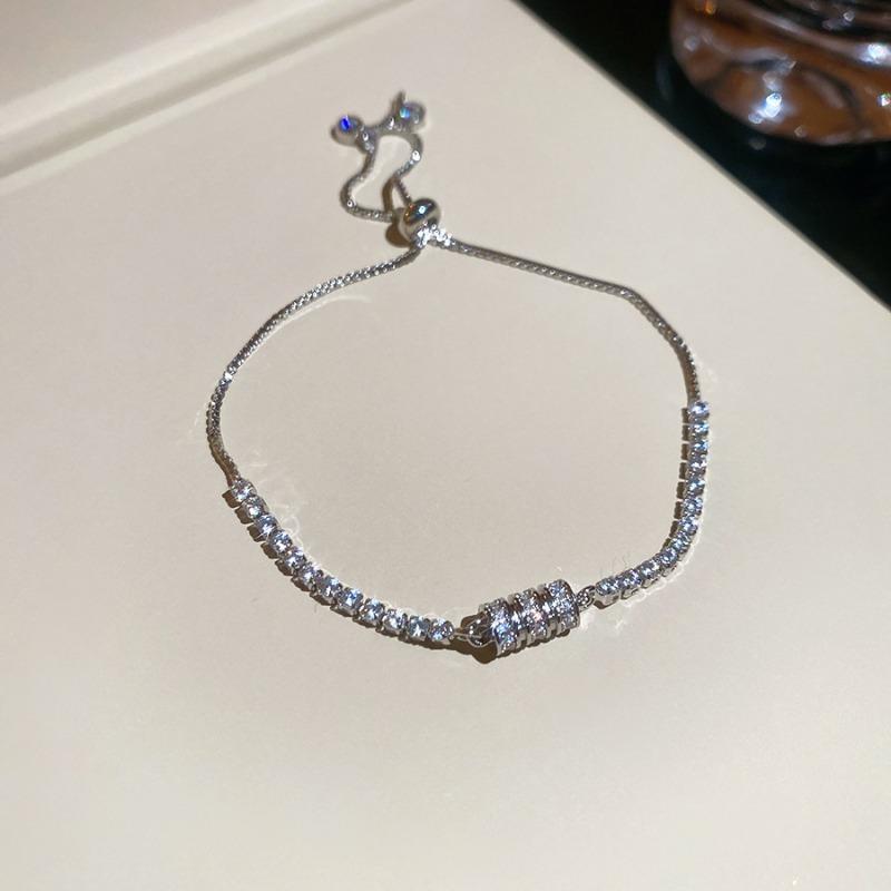 Zircon Love Bow Round Arrow Flower Pendant Bracelet Fashion Versatile Bracelet Light Luxury High-end Jewelry