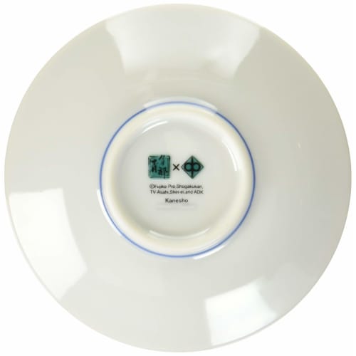 Doraemon" Kutani ware small plate, Mokume style, plum blossom design 008146