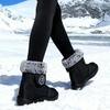 Womens Winter Snow Boots With Warm Fur Lining Comfortable Booties Non Slip Waterproof Outdoor Shoes