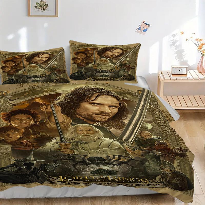 3pcs Lord of the Rings Duvet Cover Set, 1 Duvet Cover + 2 Pillowcases (No Insert), High-Definition Print for All Seasons,Durable Yy251103031