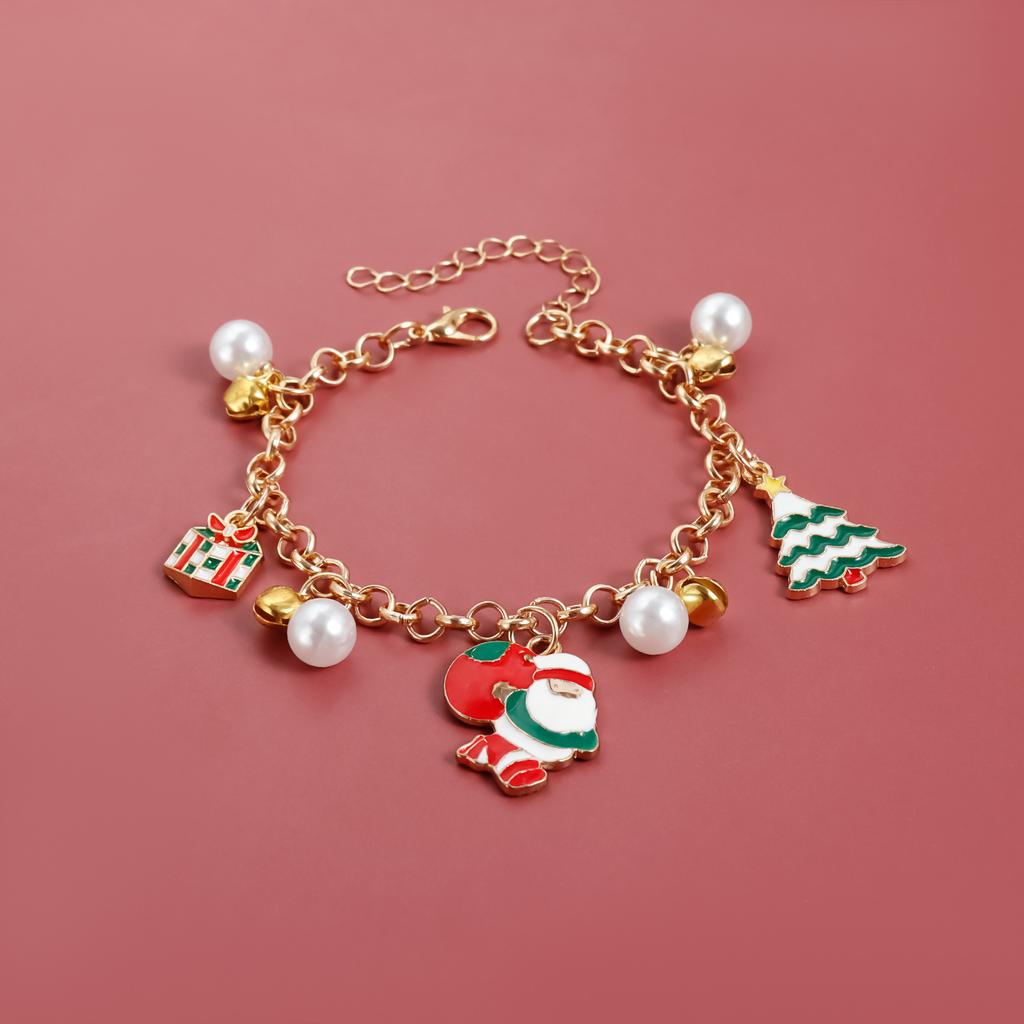 Christmas necklace Christmas tree bell color matching wind choker New Year's party item
