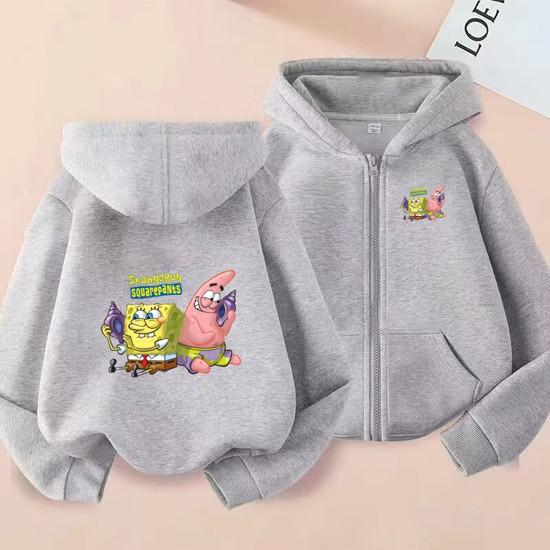 Kids Cardigan Sweatshirt Girls Boy 3-12 Years Hoodie Zipper Style Popular Anime Print Sports Casual Fashion Loose Coat Clothing