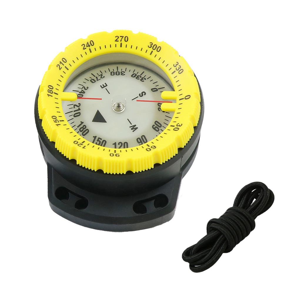 50M Underwater Diving Compass Luminous Dive Wrist Compass Waterproof Navigation Tool with Elastic
