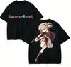 Lycoris Recoil Anime Liebhaber T-Shirt Harajuku Baumwolle Neues Modell High Street Retro Übergroß Unisex Harajuku Hohe Qualität Weich Geschenk