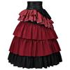 Women's Steampunk High-Waisted Ruffled Skirt for Cosplay