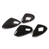 1Pair Car Side Rearview Mirror Caps Cover For Alfa Romeo Stelvio 2017 2018    2022 Glossy Black/Carbon