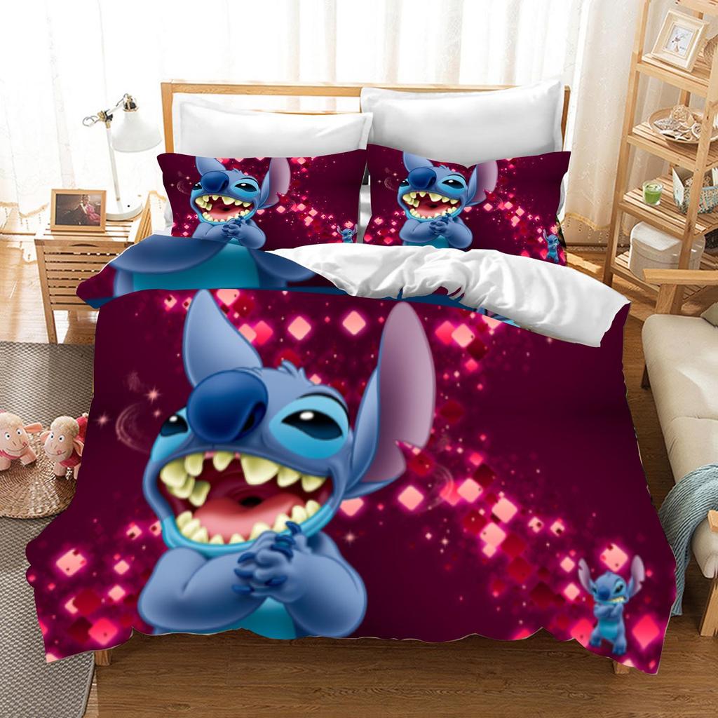Stitch Printed Bedroom bedding set duvet cover Christmas Gifts Comforte Cartoon With pillowcase children's suitable and adults