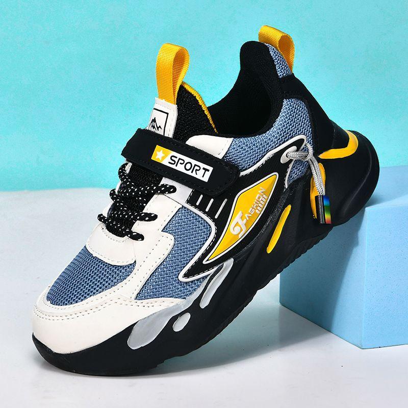 Boys shoes 2025 new spring and autumn student shoes medium and large children's autumn children's shoes leather surface non-slip waterproof sports s