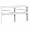 Solid Wood Bed with Headboard White 135 X 190 Cm Pine