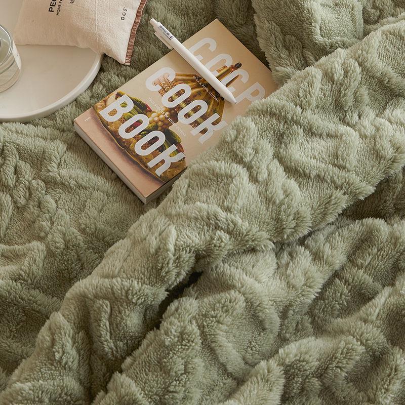 Lamb Fleece Blanket Winter Thickened Nap Office Shawl Air Conditioner Fleece Blanket Coral Fleece Sofa Blanket