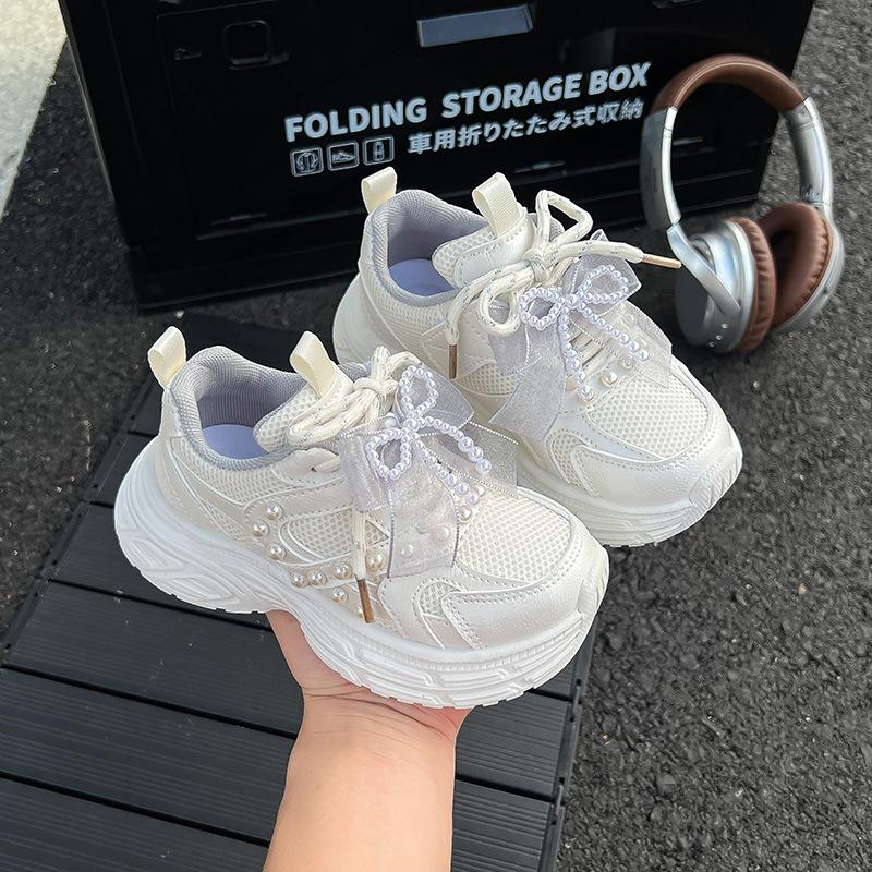 

Обувь для девочек 2025 осень новая детская спортивная обувь сетчатая дышащая девочка принцесса папины кроссовки кроссовки для бега 30