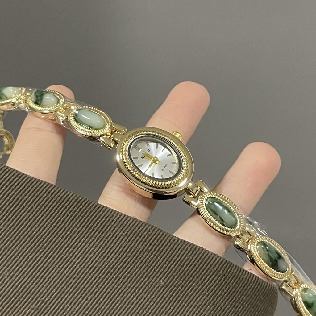 Oval Small Dial Watch Female Niche High-Value Retro Court Style Bracelet Quartz Watch