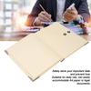 Document Organizer Folio Secure Storage Prevent Loss PU Leather Expanding File Folder Beige