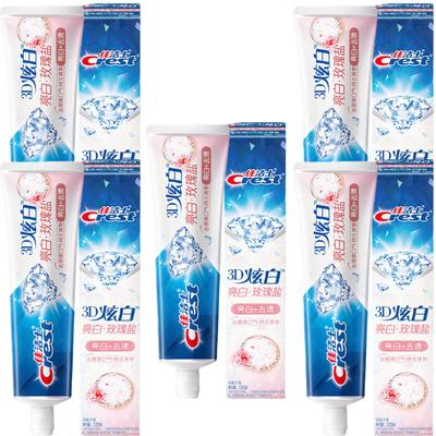 Crest 3D White Rose Salt Whitening Toothpaste (5-Pack)