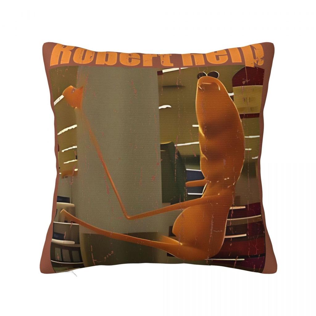 Marcus The Worm Robert Help 5861933095.6072 Square Pillow Cases Cushion Cover Custom Zippered Decorative Pillowcase For Home 18"