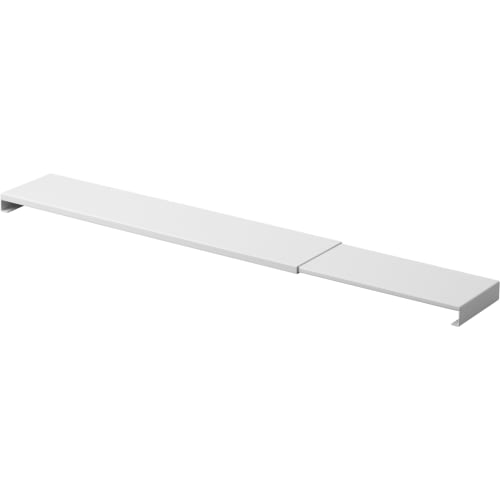 Yamazaki Extendable Exhaust Vent Cover, Flat Type, White, W44.5-77 x D10 x H2.5cm, Plate, Thin, Oil Splash Guard, Extendable, 2902