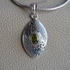 Handmade Oval Peridot Pendant: 925 Sterling Silver Boho Jewelry