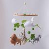 Baby Crib Mobile Clouds Animals Leaf Plush Crib Mobile Handmade Felt Hanging Decor