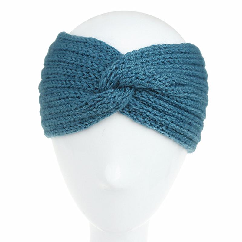 Winter Wool Knitted Headband for Women Crochet Ear Warmer Wide Headbands Turban Head Wrap Fashion Hair Accessories Bandana Bandge