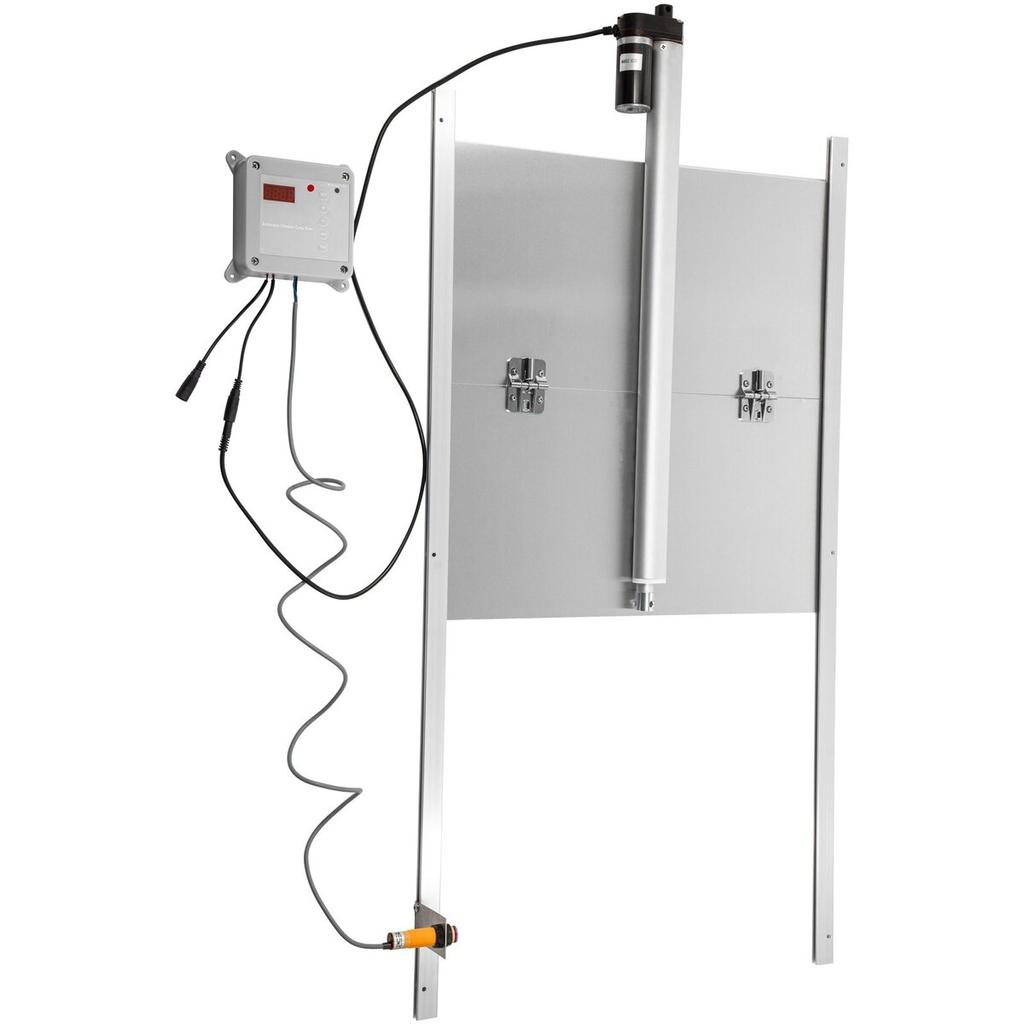 Automatic Chicken Coop Door, Timer and Light Sensor Chicken Door Opener, 12V 66W Chicken Coop Door, Electric Poultry Door Opener Kit with Infrared