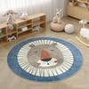 Fresh Print Large Area Round Rug Non-Slip Wear-resistant Circle Carpet for Living Room Bedroom Soft Floor Mat Home Decor Beauty