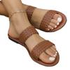 Foreign trade large size slippers women's 2025 summer new woven women's slippers outside wearing beach cool slippers slippers