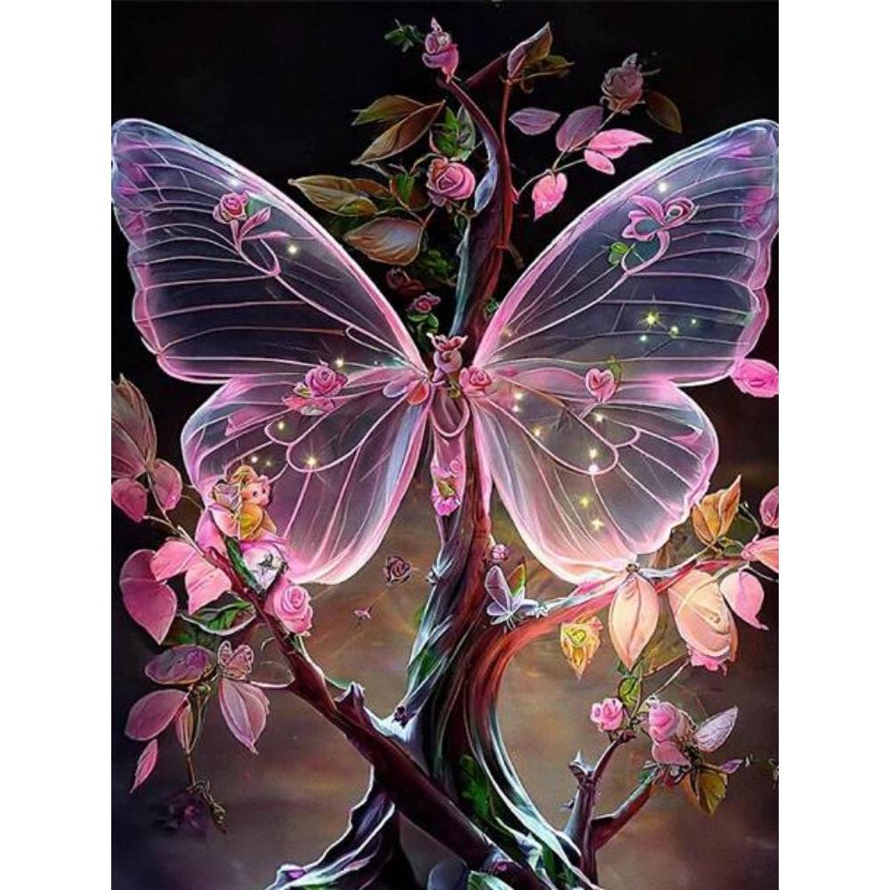 Pittura diamante a cerchio completo fai da te punto croce 3D Gatto Farfalla decorazione casa arte pittura diamante stella pittura diamante 5d