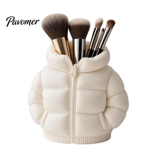 Mini Down Jacket Pen Holder Rainbow Coat Holder, 3D Printed Puffer Desk Organizer, Creative Storage for Stationery And Brushes Gel