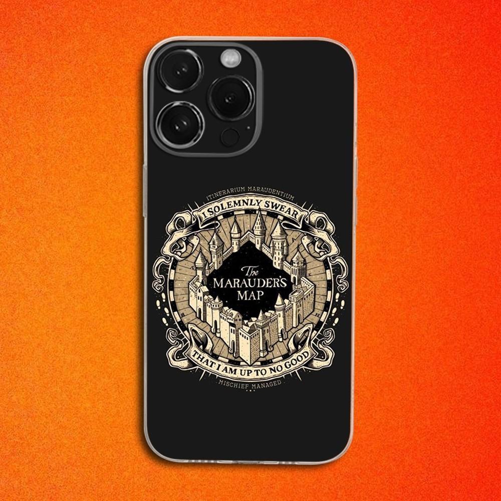 Ticket The M-Marauders Map Phone Case For iPhone 16,15,14,13,12,11 Plus,Pro,Max,XR,XS,X,Plus,SE,Mini Transparent Soft Cover