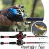 SOUGAYILANG Combo mulinello da pesca Canna da pesca telescopica da 1,8 m-2,4 m e mulinello da pesca con lancio 18 + 1BB per strumenti per la pesca alla carpa